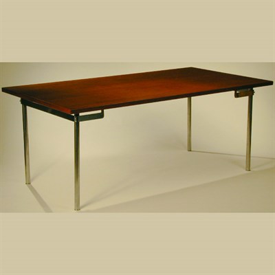 Lot 94 - Teak and Metal Dining Table Designed by Hans...