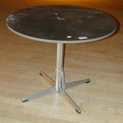 Lot 84 - Aluminum and Wood Low Table Designed by Arne...