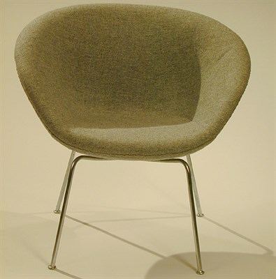 Lot 124 - Chrome Pot Armchair Designed by Arne Jacobsen...