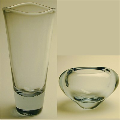 Lot 119 - Group of Three Holmegaard Glass Vases...