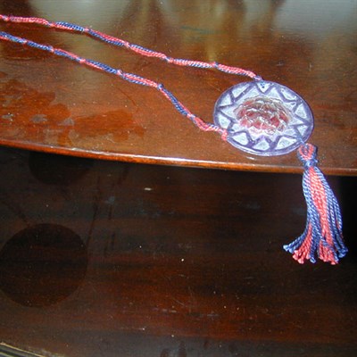 Lot 133 - Argy Rousseau Pate de Verre Pendant A.G....