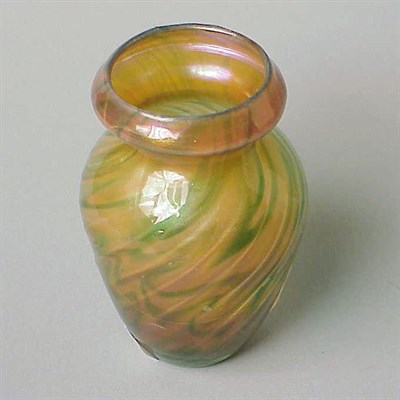 Lot 222 - Tiffany Favrile Glass Vase Of ovoid form, with...