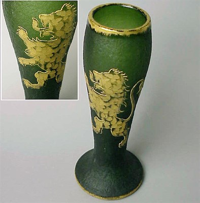 Lot 192 - Daum Nancy Cameo Glass Vase Of shaped...