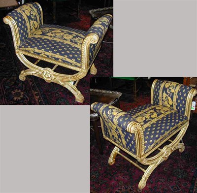 Lot 527 - Pair of Louis XVI Style Carved Gilt Wood...