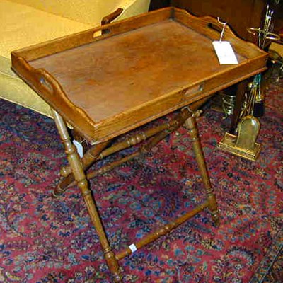 Lot 204 - George I Style Oak Tray on Stand