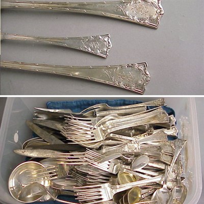 Lot 499 - Group of Continental Silver Flatware...