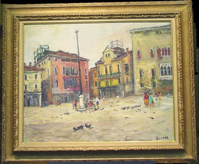 Lot 198 - Arbit Blatas Russian, 1908-1999 TOWN SQUARE...