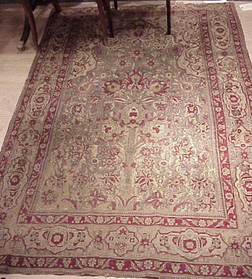Lot 816 - Silk & Metallic Thread Kashan Prayer Rug...
