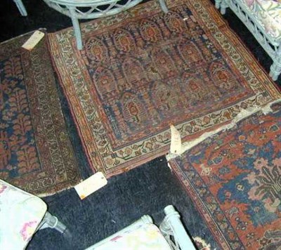 Lot 817 - Three Hamadan Rugs Approximately 4 feet 1 inch...