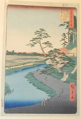 Lot 123 - Hiroshige- Meisho Edo hakkei, Sekiguchi...
