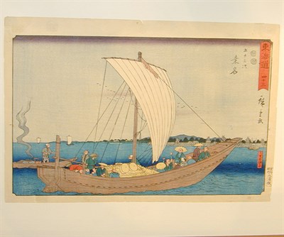 Lot 126 - Hiroshige. Tokaido gopjusan tsugi ('Gyosho'),...