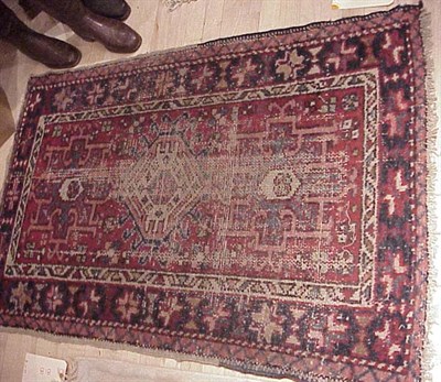 Lot 821 - Three Hamadan Rugs and a Karadja Rug...