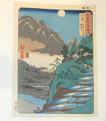 Lot 129 - Hiroshige. Rokuju yoshu meisho zu-e, Shinano....