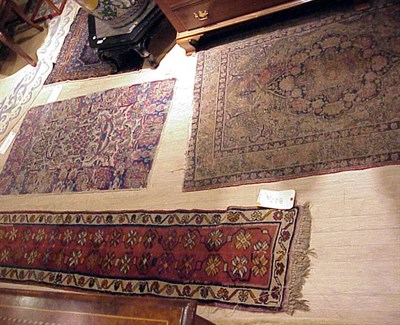 Lot 822 - A Lavar Kirman Rug, Kirman Rug, Hamadan Rug...