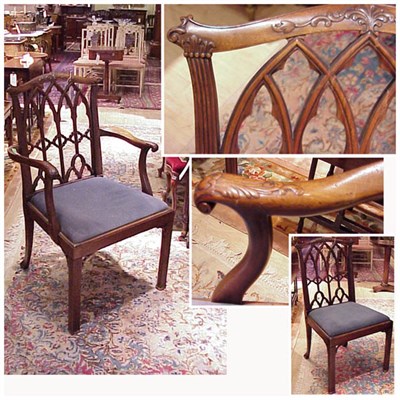 Lot 426 - Set of Six George III Style Mahogany Dining...