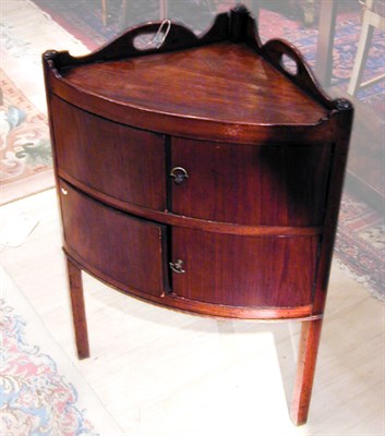 Lot 405 - George III Style Mahogany Corner Cabinet