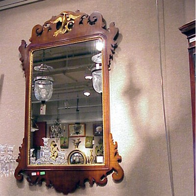 Lot 399 - George III Style Gilt Decorated Mahogany Mirror