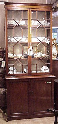 Lot 351 - George III Style Mahogany Bookcase Cabinet