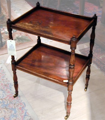 Lot 250 - George III Style Mahogany Two-Tier Side Table
