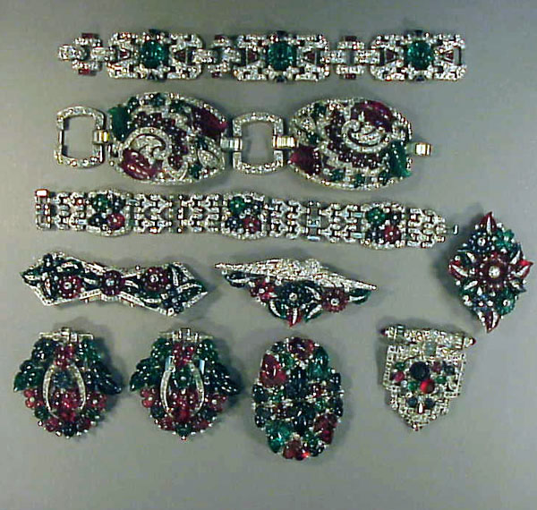 Lot 179 - Group of Trifari Floral Jewelry Comprising...