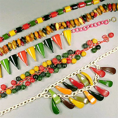 Lot 294 - Group of Five Bakelite and Celluloid...