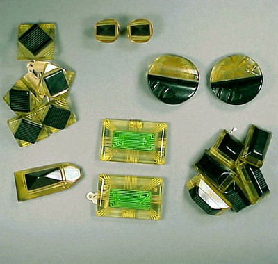 Lot 625 - Group of Bakelite Two-Color Buttons and...