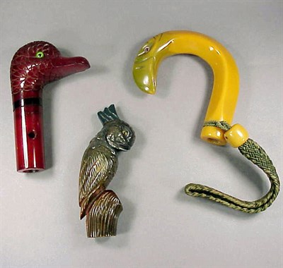 Lot 628 - Group of Three Bakelite Umbrella Handles