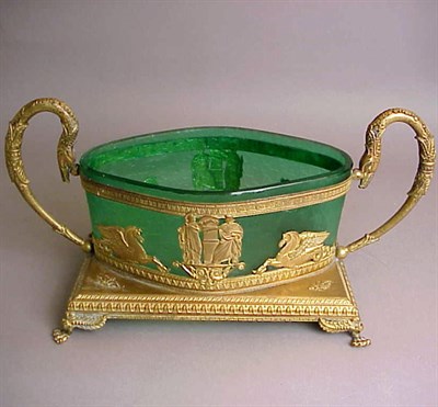 Lot 598 - Empire Style Gilt-Brass Mounted Glass Bowl Of...