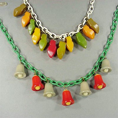 Lot 295 - Two Bakelite and Celluloid Necklaces One...
