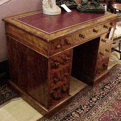 Lot 497 - Victorian Leather Inset Mahogany Writing Desk