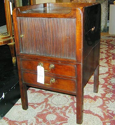 Lot 266 - Late George III Mahogany Pot Cupboard Early...