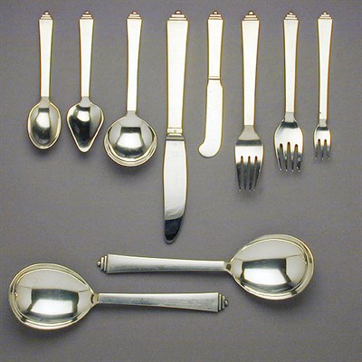 Lot 342 - Georg Jensen Sterling Silver Flatware Service...