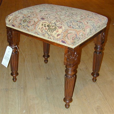 Lot 484 - William IV Rosewood Stool Mid 19th century The...