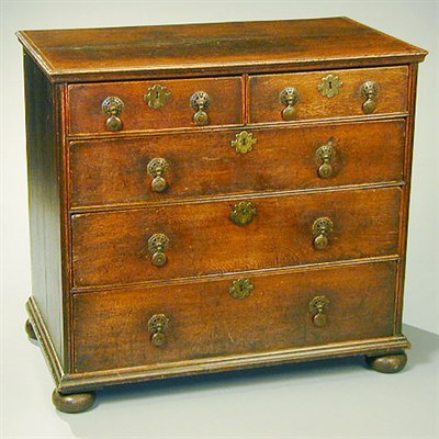 Lot 199 - Provincial William and Mary Oak Chest of...