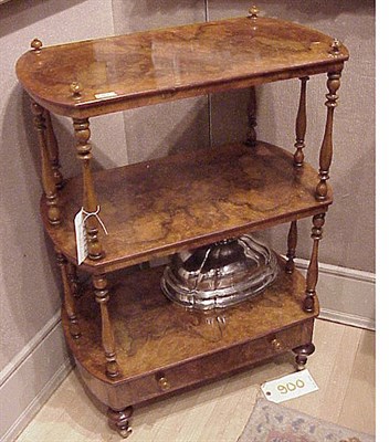 Lot 360 - Victorian Burl-Walnut Three-Tier Whatnot
