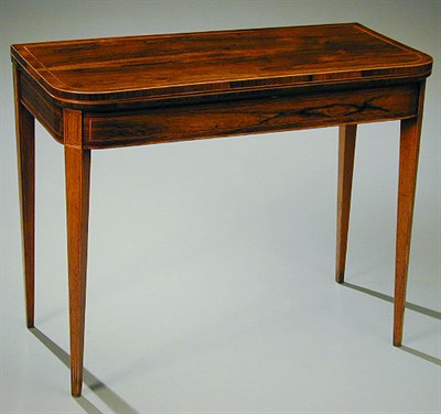 Lot 406 - Late George III Rosewood Games Table Early...