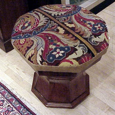 Lot 165 - Victorian Needlepoint Upholstered Mahogany Stool