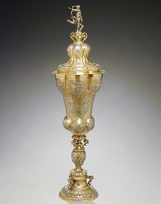 Lot 298 - Continental Parcel Gilt Covered Chalice In the...