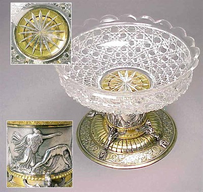 Lot 293 - Continental Parcel Gilt Silver and Cut Glass...