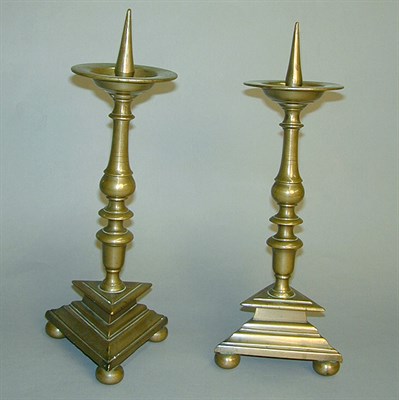 Lot 192 - Pair of Continental Baroque Style Brass...