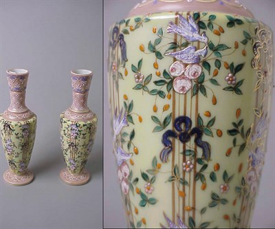 Lot 617 - Pair of French Gilt and Enamel-Decorated...
