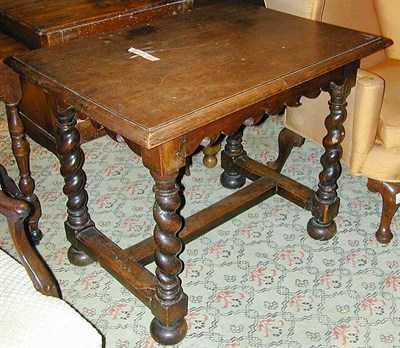 Lot 201 - Continental Baroque Walnut Side Table The...