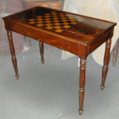 Lot 443 - Louis Philippe Mahogany Tric Trac Table Second...