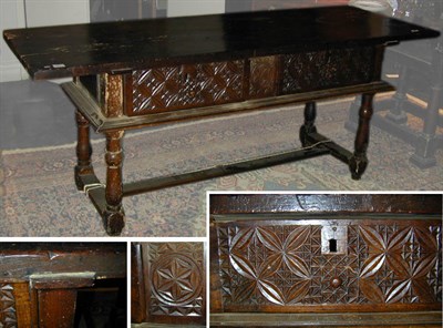 Lot 186 - Continental Baroque Walnut Library Table The...