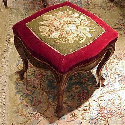 Lot 294A - Pair of Louis XV Style Upholstered Mahogany...