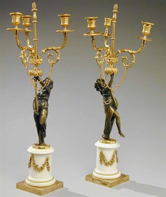 Lot 374 - Pair of Louis XVI Style Gilt and...
