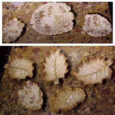 Lot 654 - Group of Eight Royal Worcester Gilt-Decorated...