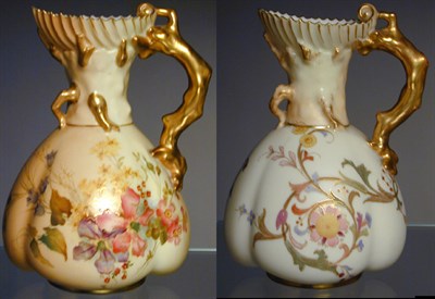 Lot 695 - Group of Six Royal Worcester Gilt-Decorated...