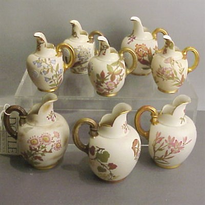 Lot 667 - Group of Eight Royal Worcester Gilt-Decorated...