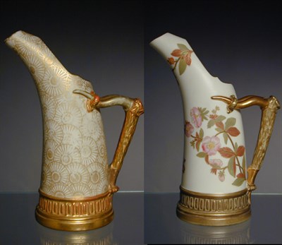 Lot 699 - Group of Eight Royal Worcester Gilt-Decorated...